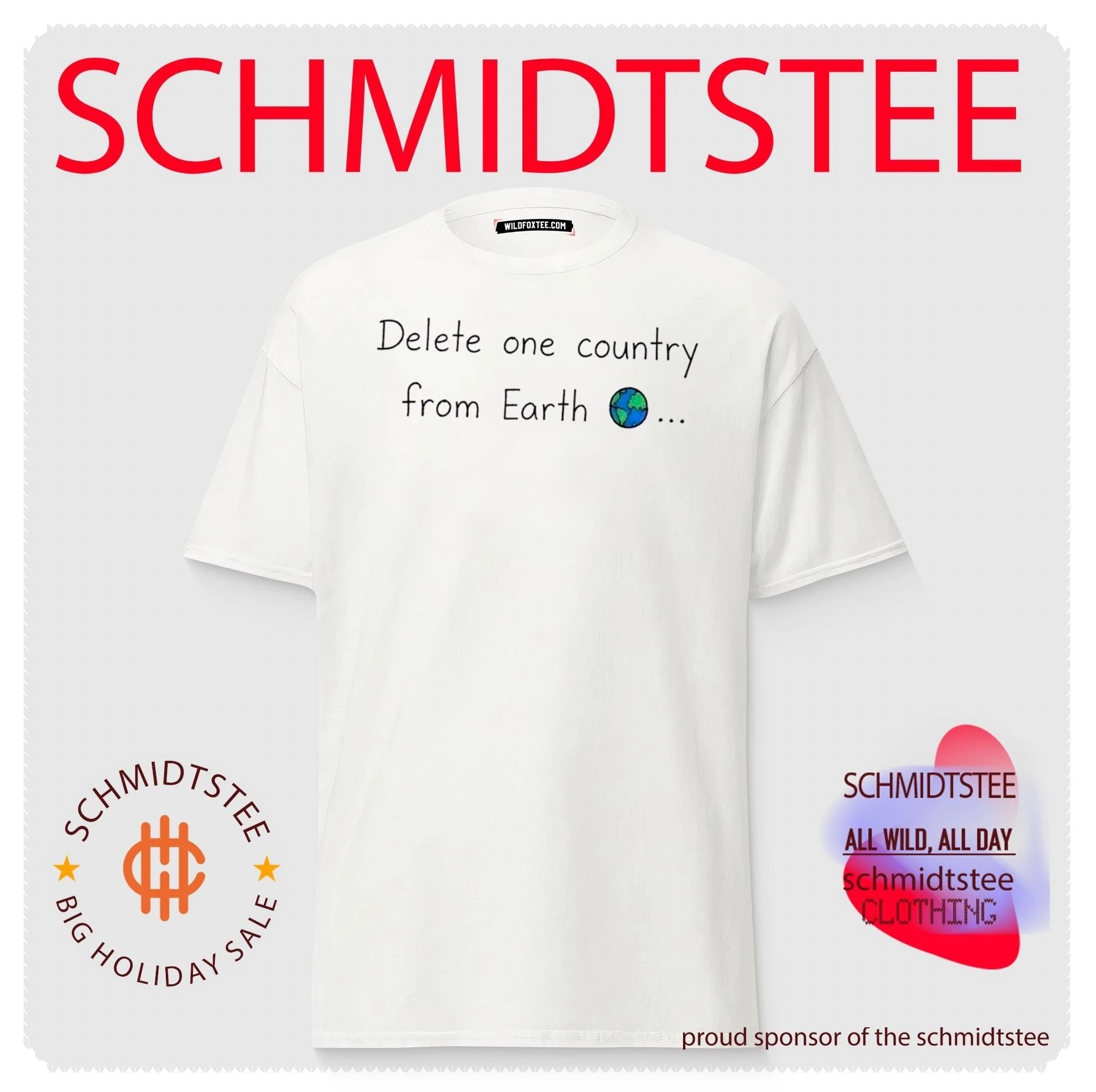 Delete One Country from Earth world map shirt