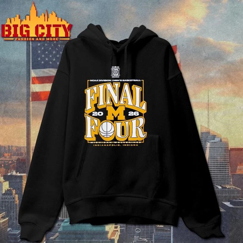 Michigan Wolverines Men’s Basketball 2026 NCAA Tournament Final Four Indiana Bound College Shirt