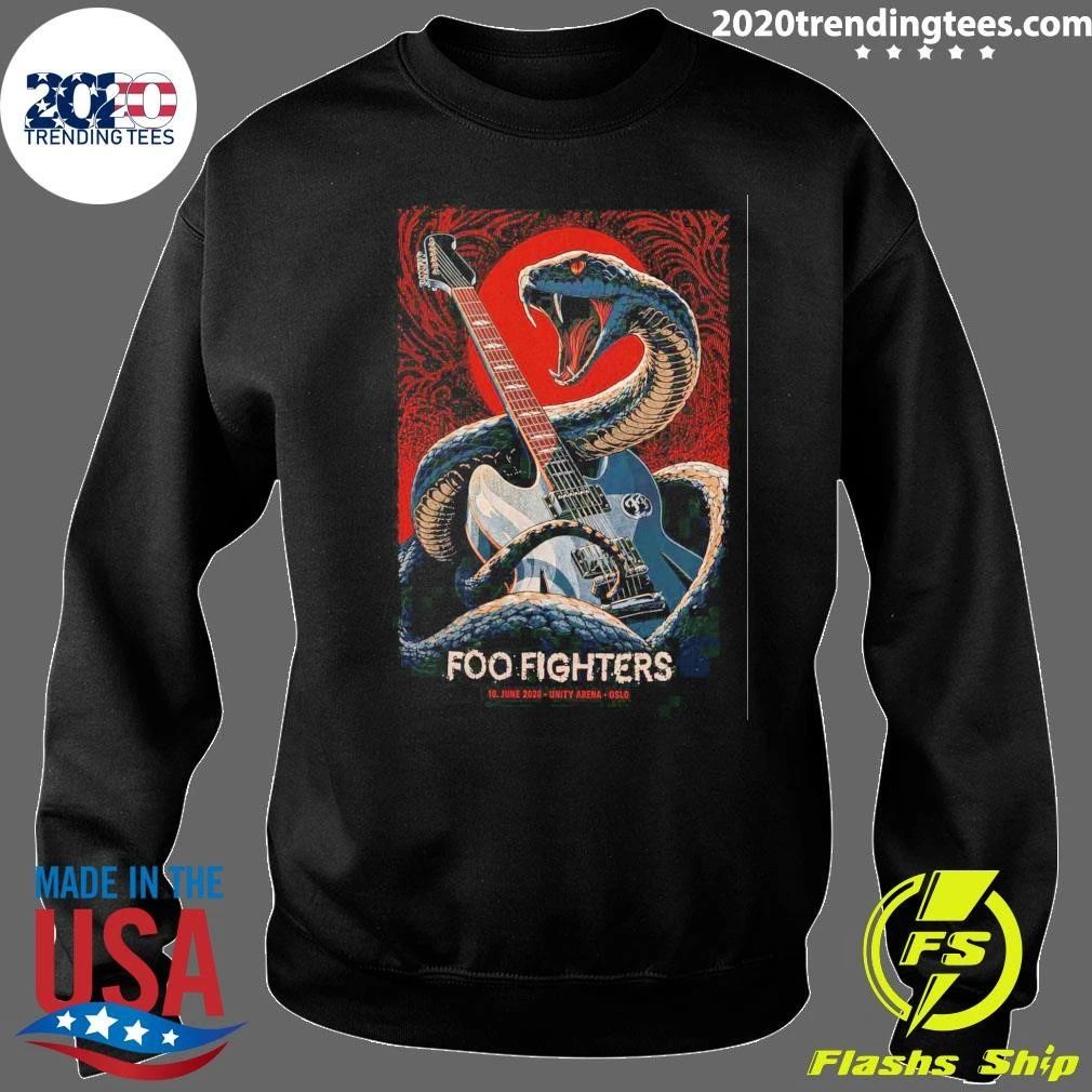 Event Foo Fighters 10, June, 2026 Oslo Fornebu Tee Shirt