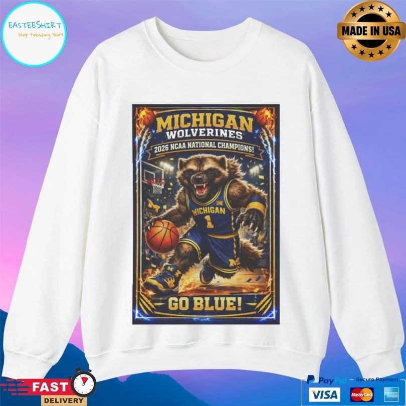 Michigan Wolverines 2026 Ncaa National Champions Basketball Go Blue Graphic March Madness Champs T-shirt