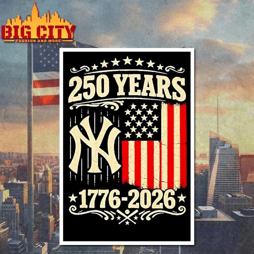 New York Yankees celebrating USA 250th years anniversary 1776 to 2026 retro Shirt