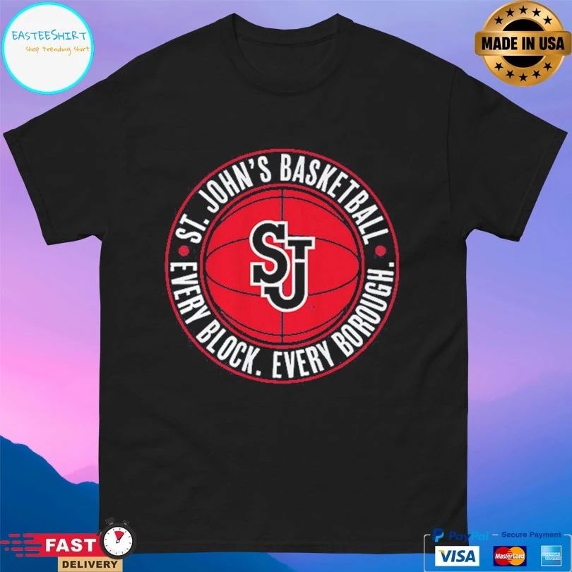 St John’s Red Storm Men’s Basketball Every Block Every Borough T-shirt