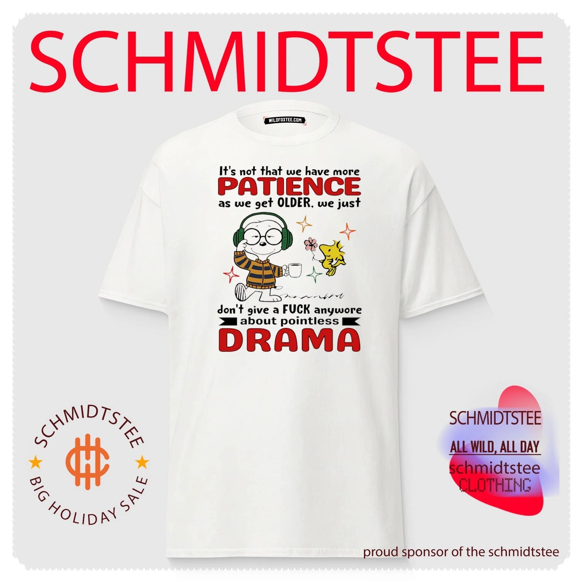 Snoopy We Do Not Give a Fuck About Pointless Drama shirt