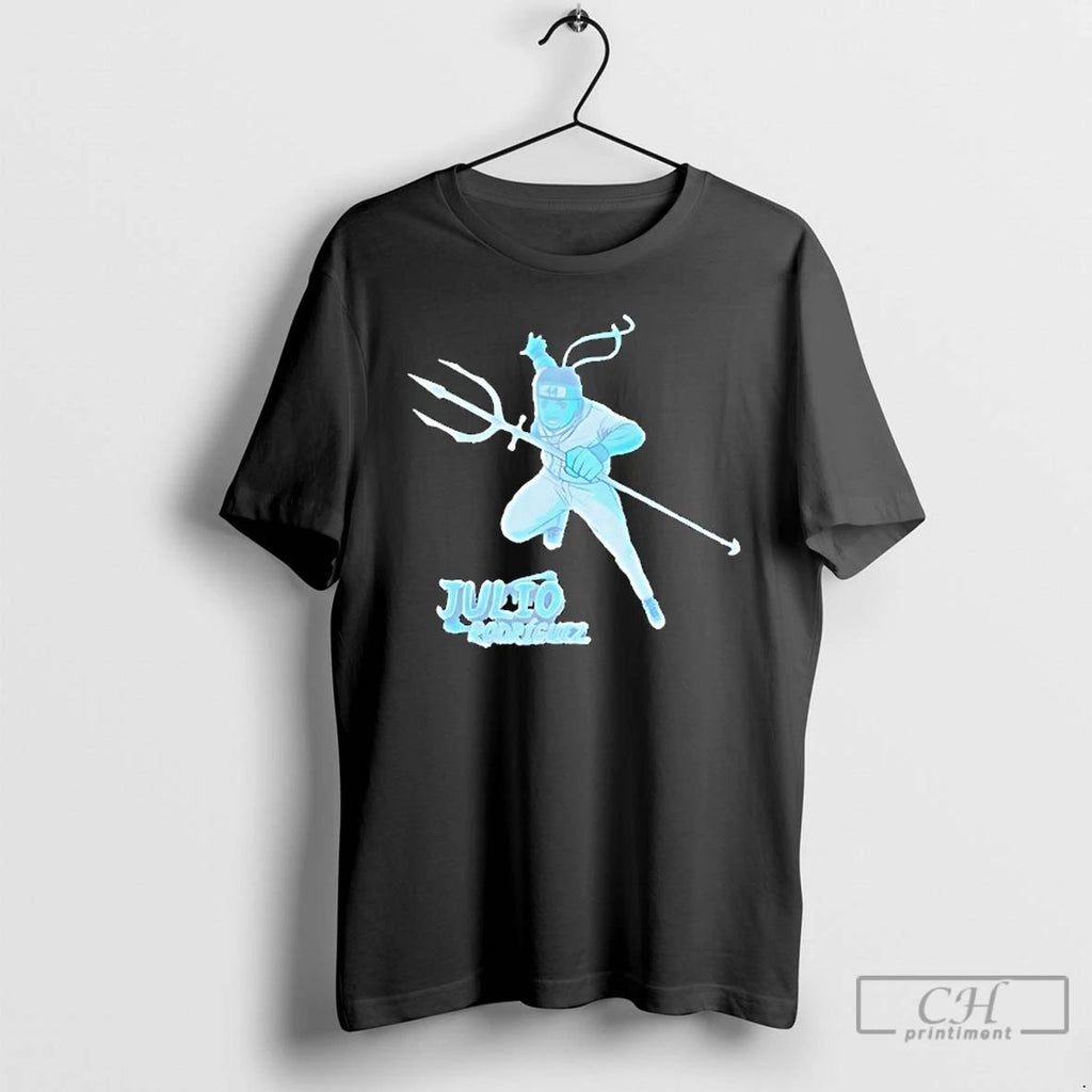 Classic Julio Rodriguez Seattle Mariners Holding Trident Anime T Shirts
