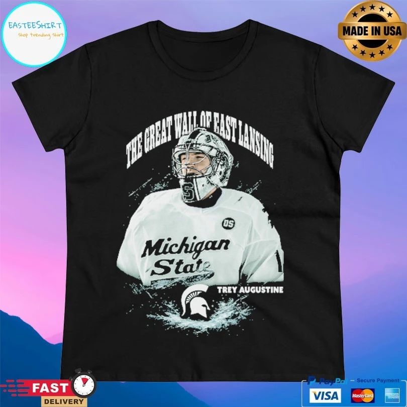 Michigan State Spartans The Great Wall Of East Lansing Trey Augustine T-shirt
