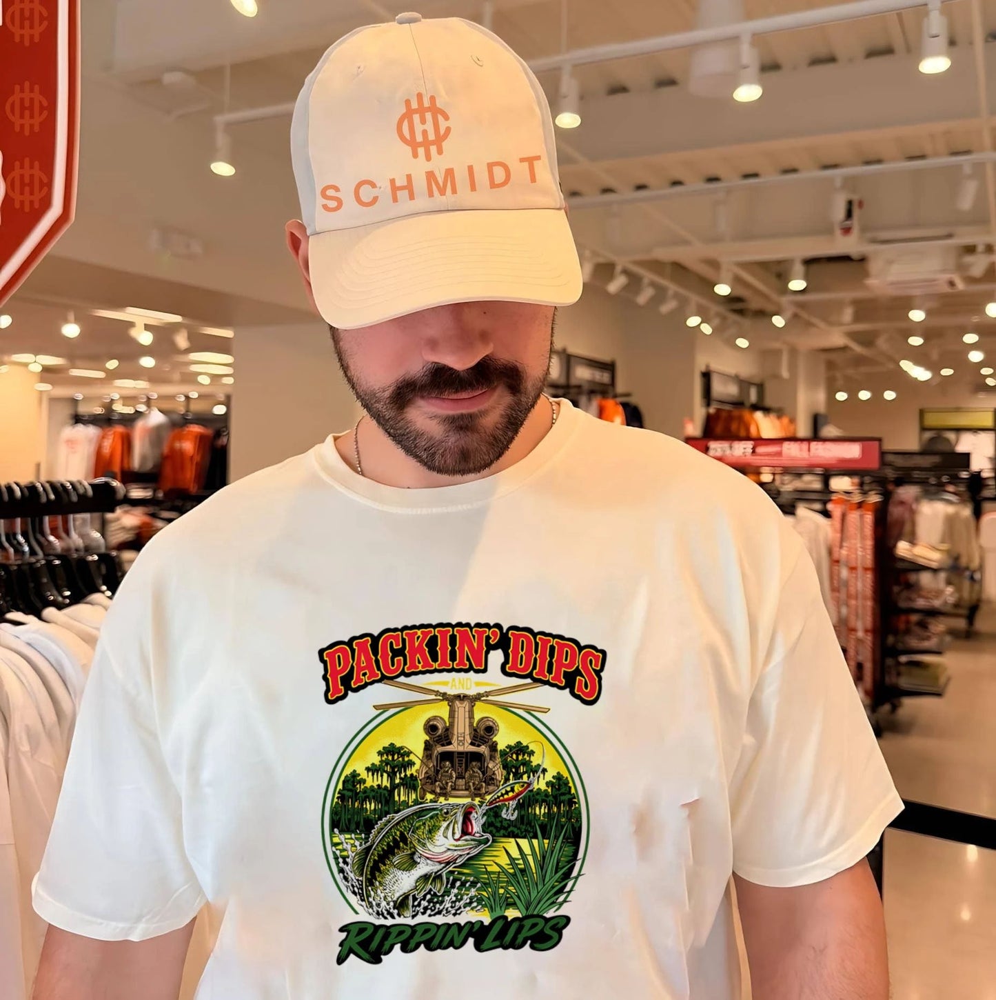 Packin’ Dips and Rippin’ Lips Fishing Helicopter shirt