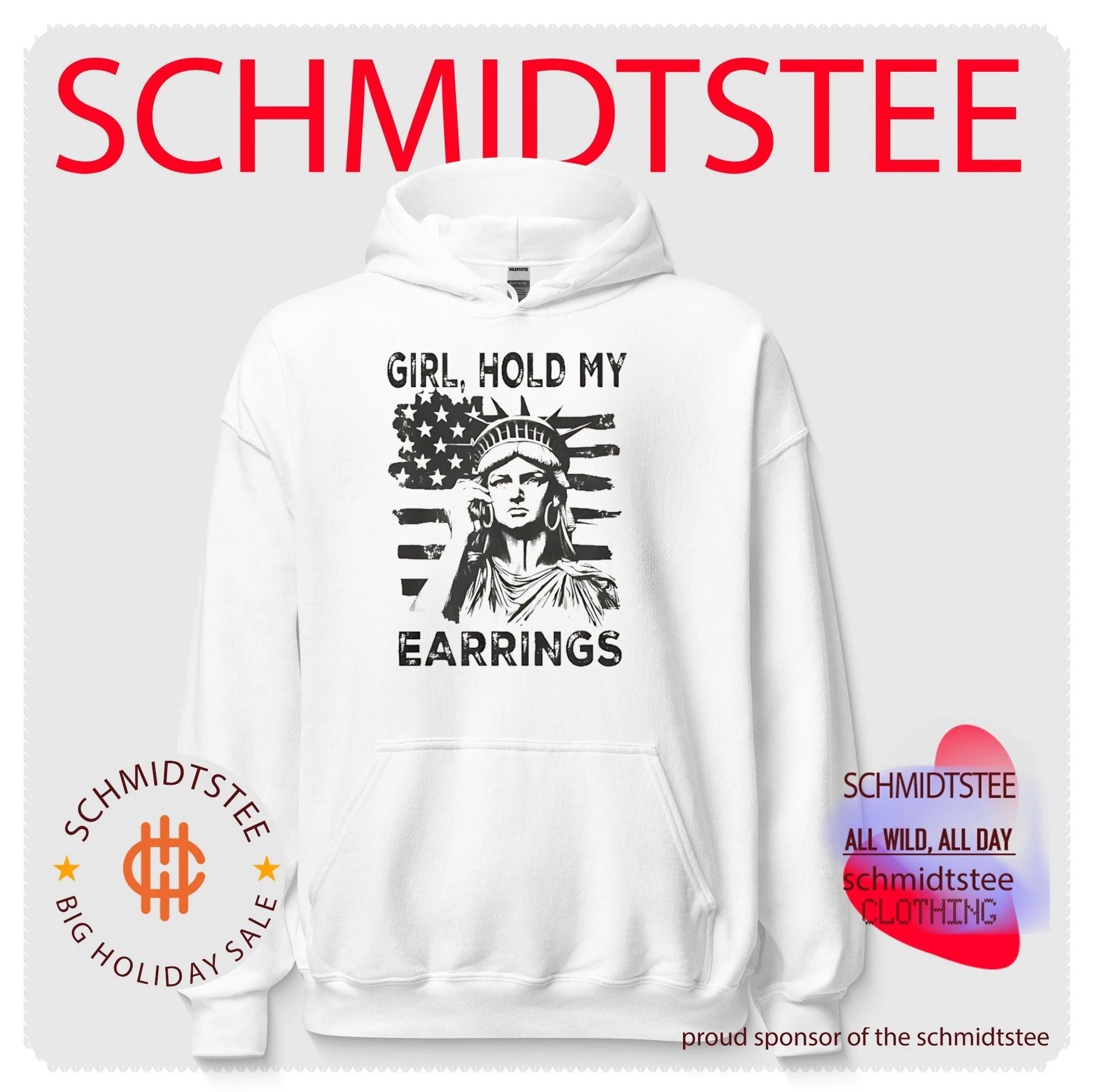 Girl Hold My Earrings Statue of Liberty shirt