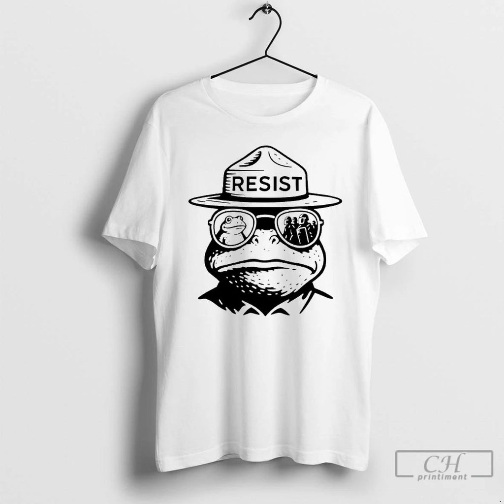 Classic Portland Frog Resist Bear Funny City Art T Shirts