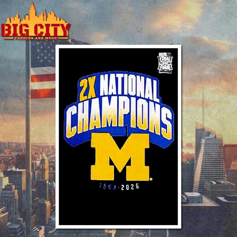 Michigan Wolverines Men’s Basketball NCAA 2x National Champions 1989 2026 Shirt
