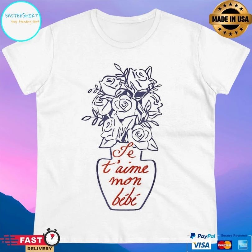 Je T Aime Mon Bébé Flower T-shirt