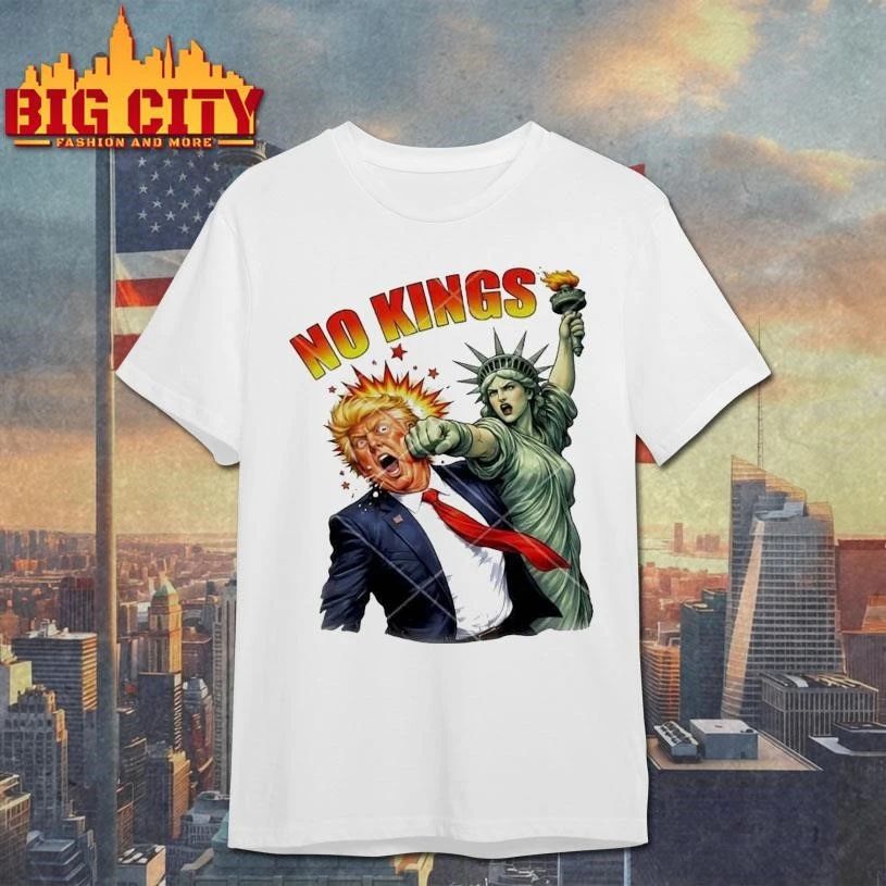 No Kings Statue Liberty punch Trump Anti-Trump Shirt