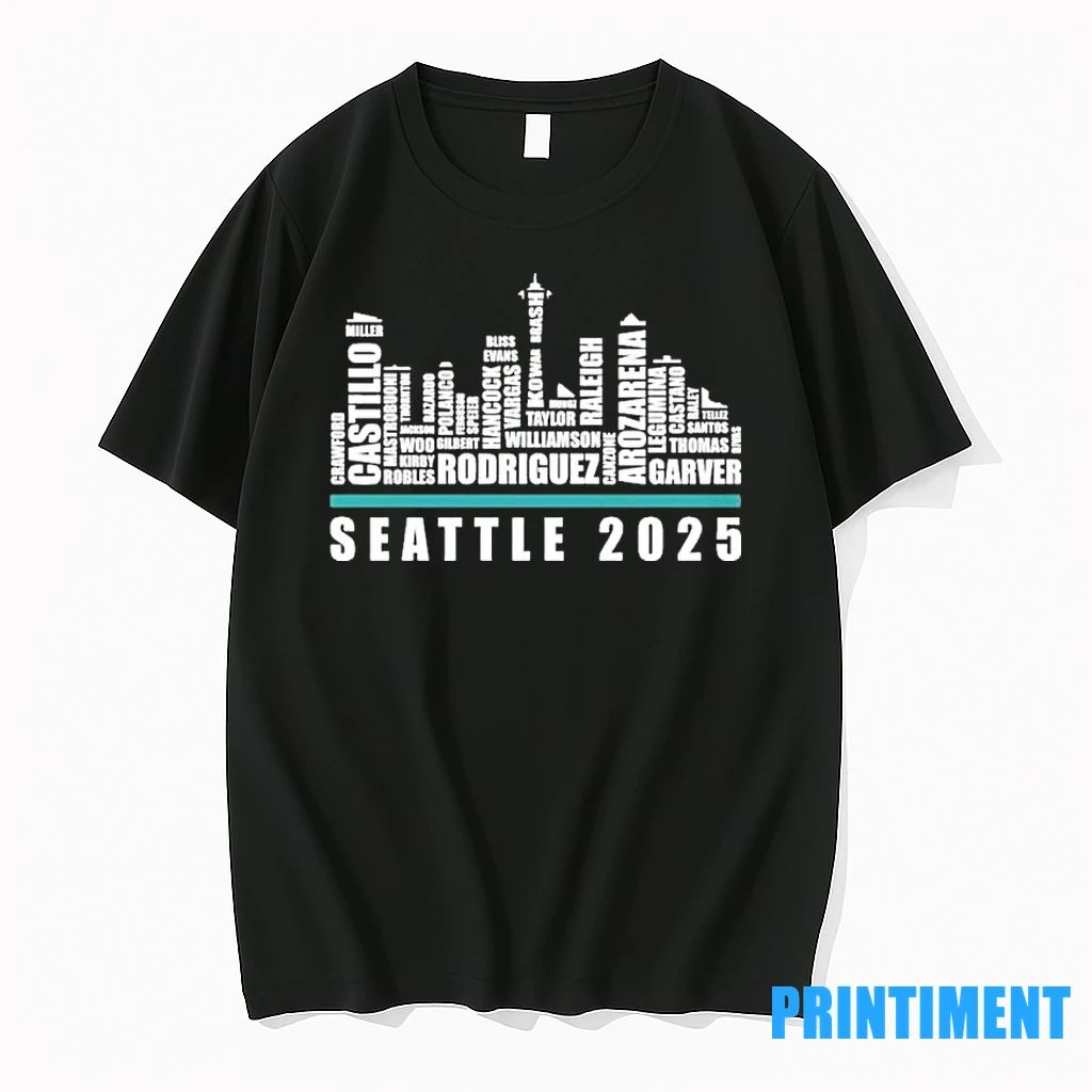 Seattle Skyline 2025 Seattle Mariners Player Name Tshirts Sweater