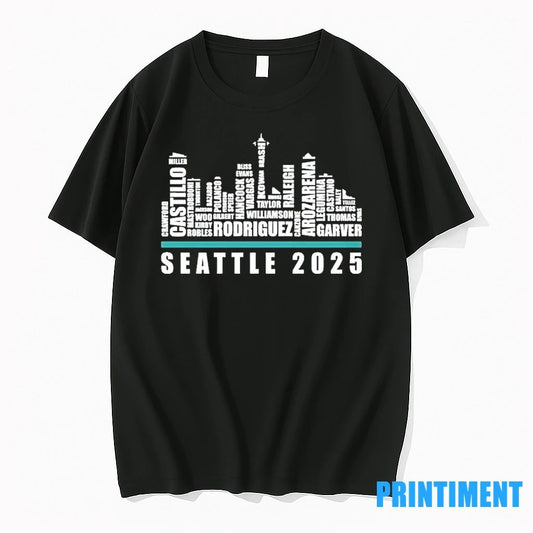 Seattle Skyline 2025 Seattle Mariners Player Name Tshirts Sweater