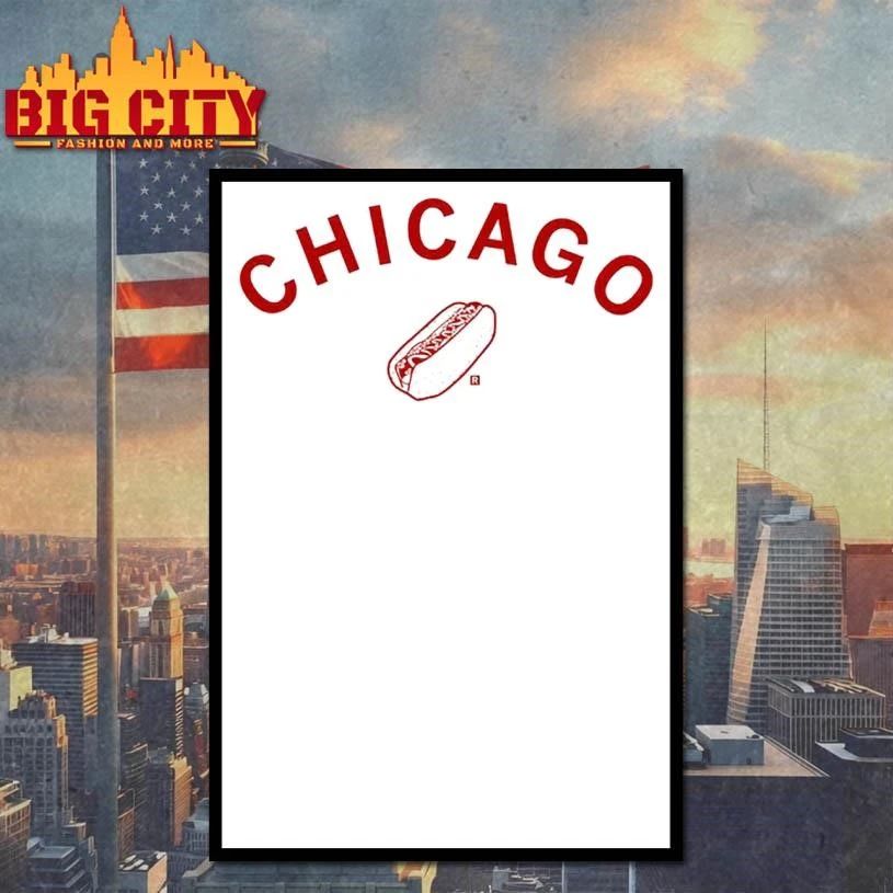 Chicago Hot Dog Curved Ringe Classic Shirt