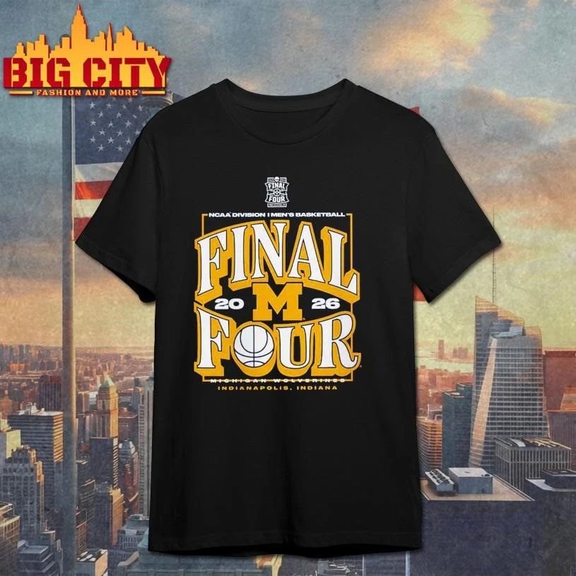 Michigan Wolverines Men’s Basketball 2026 NCAA Tournament Final Four Indiana Bound College Shirt