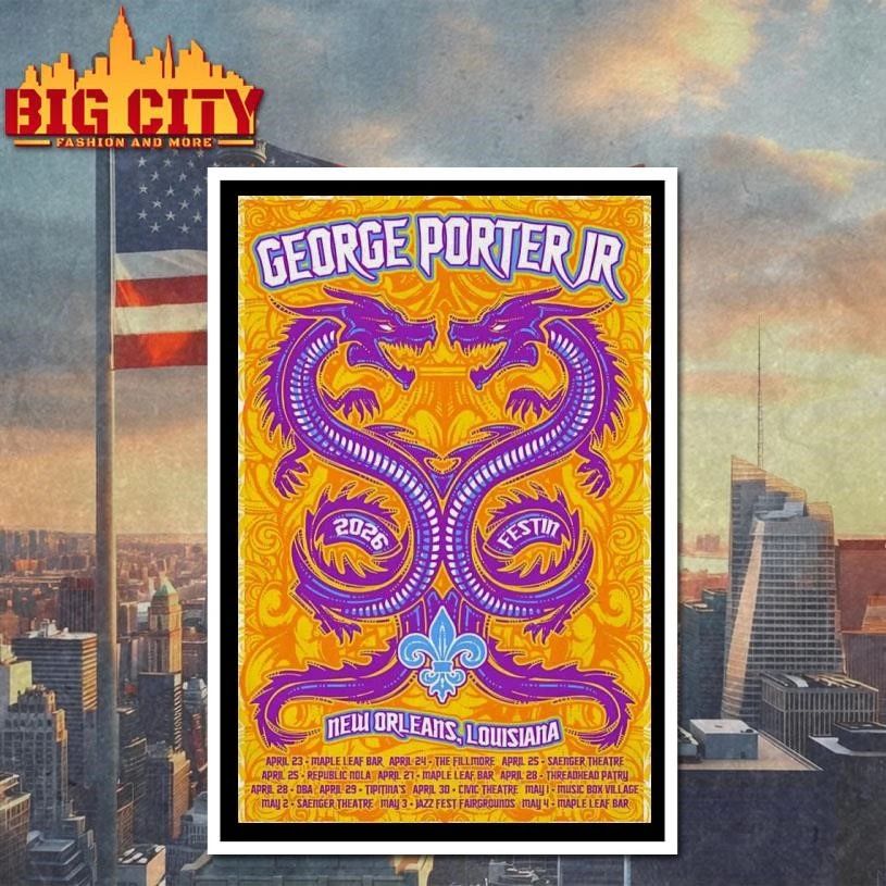 George Porter JR. Jazz Fest 2026 Poster Shirt