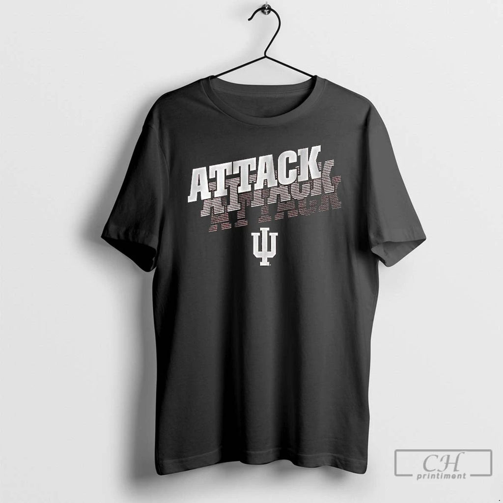 Classic Indiana Football Attack Attack Attack Long Sleve T Shirts