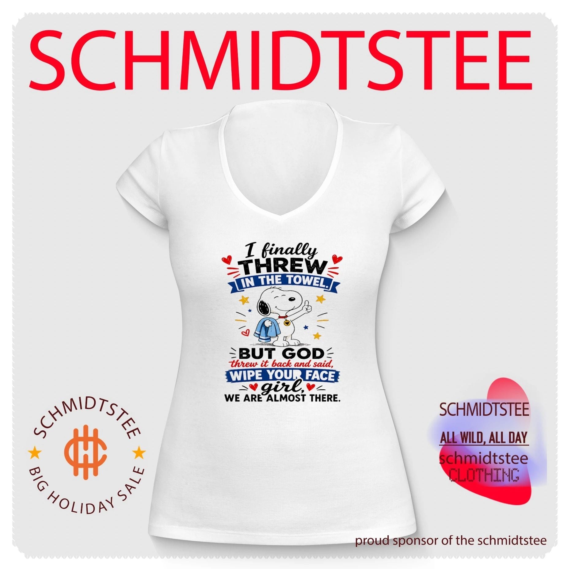 Snoopy I finally threw in the towel but god said wipe your face girl shirt