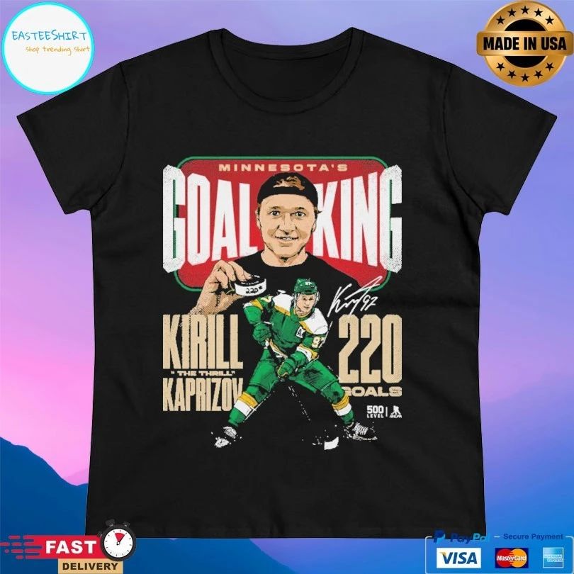 Minnesota Goal King Kirill Kaprizov The Thrill 220 Goals T-shirts