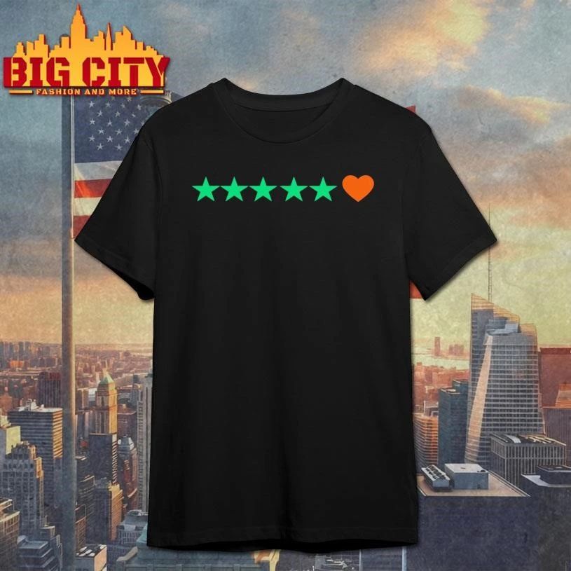 5 Stars And Heart Graphic Shirt