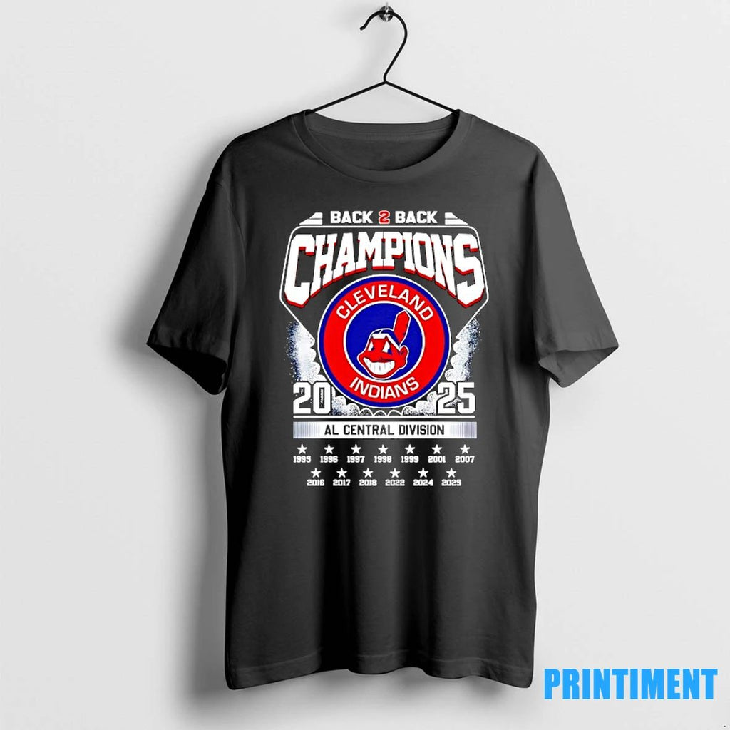 Cleveland Indians Back 2 Back Champions Al Central Division 2025 Tshirts Sweater
