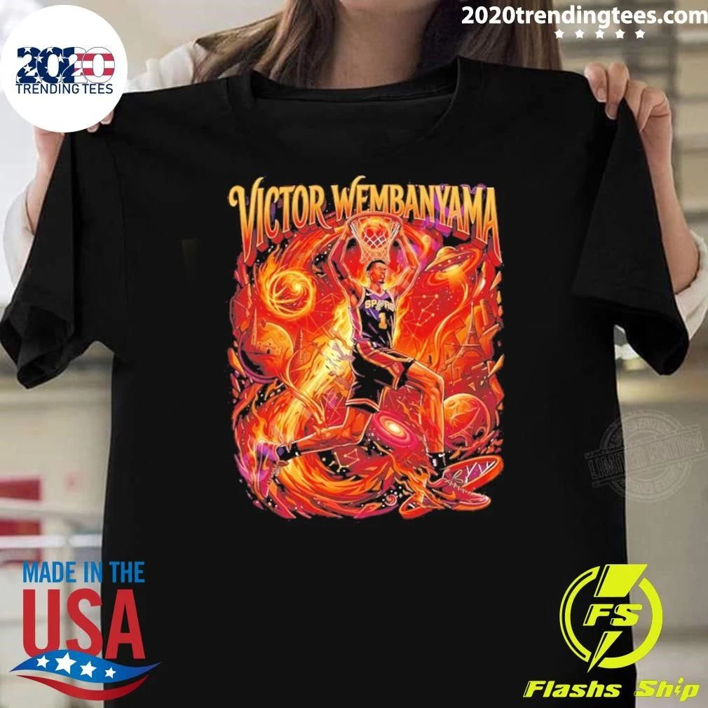 The Alien UFO Space Victor Wembanyama dunk San Antonio Spurs Basketball Vintage Shirt