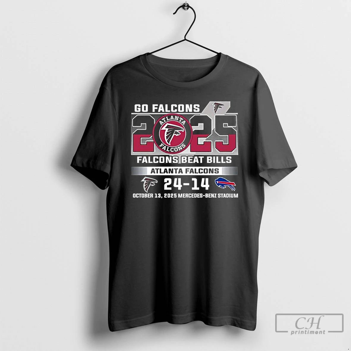 Classic Atlanta Falcons 2025 Falcons Beat Bills 24 14 Score T Shirts