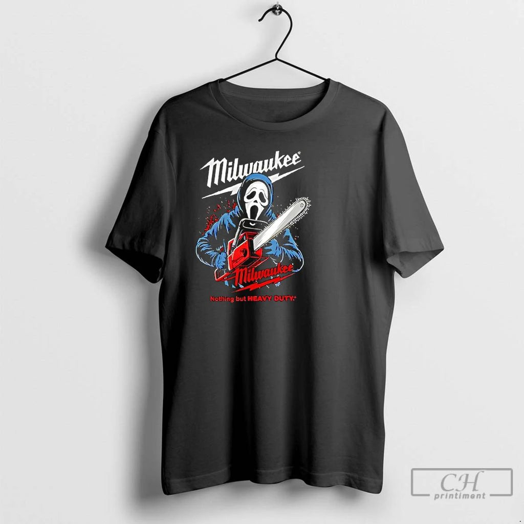 Classic Milwaukee Tools Ghost Face With Chainsaw Halloween T Shirts