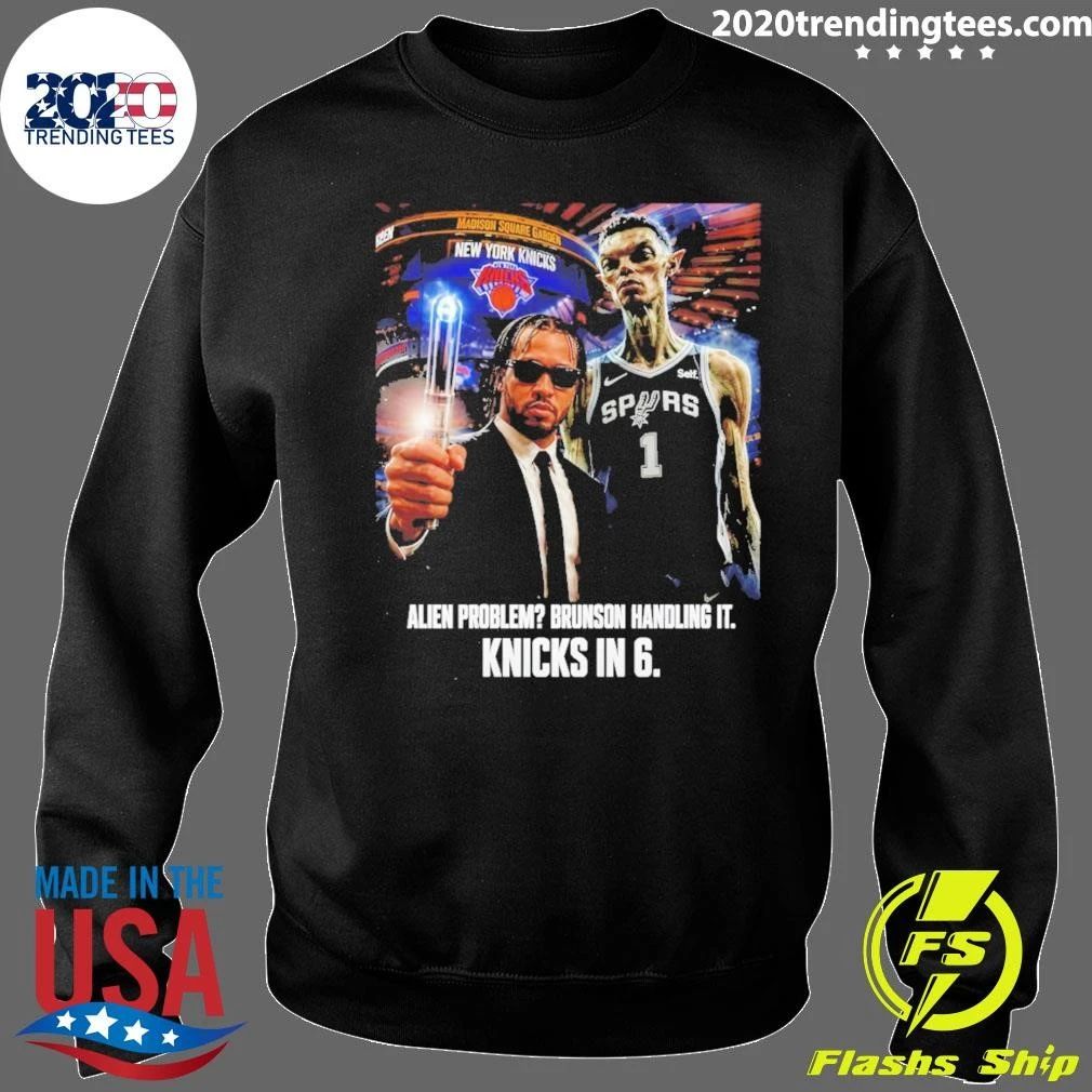 Jalen Brunson Victor Wembanyama San Antonio Spurs New York Knicks Alien Problem Shirt