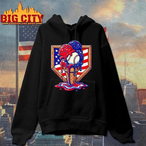 Baseball Drip American Flag Shirt