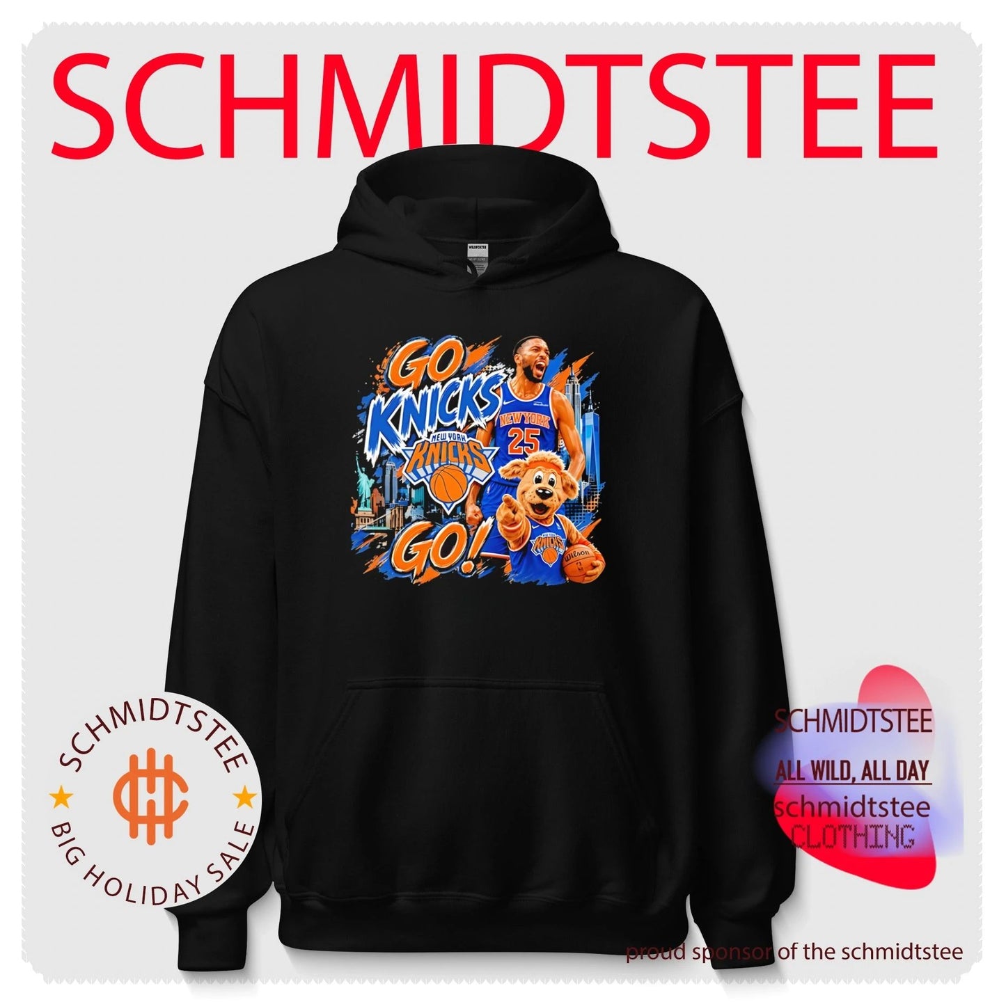 Go Knicks Go OG Anunoby New York Knicks mascot shirt