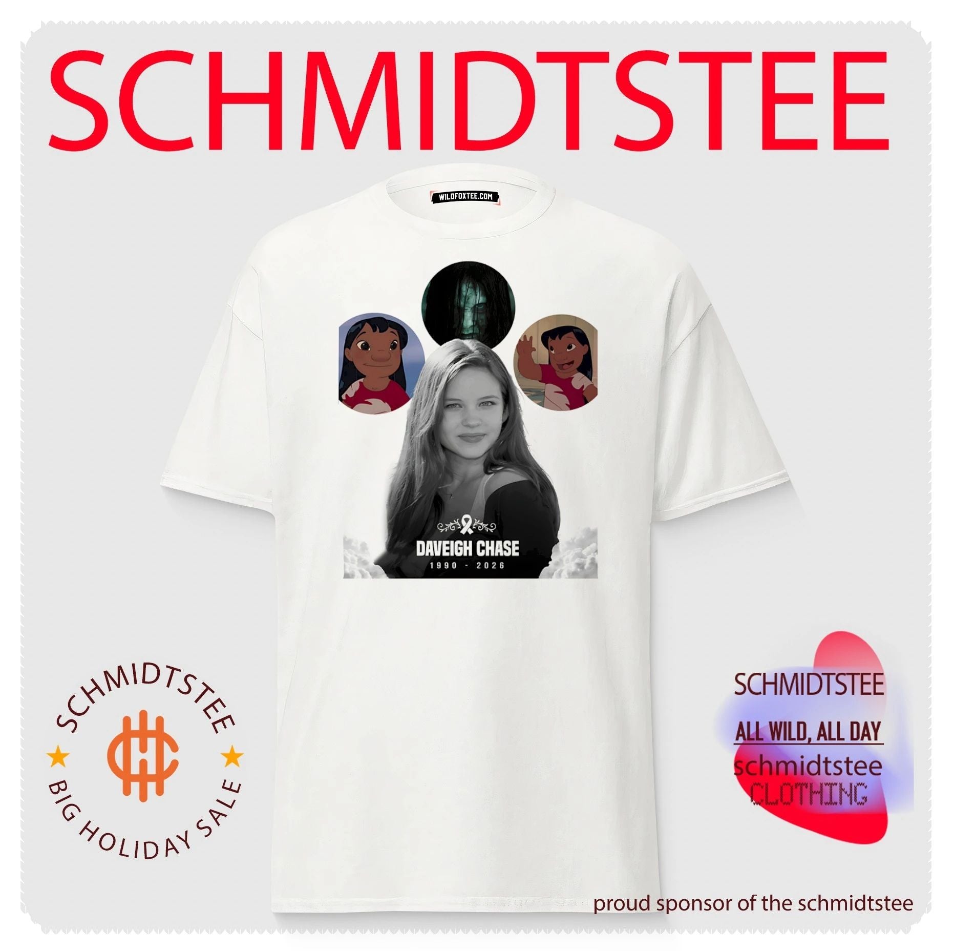 Daveigh Chase 1990–2026 Memorial Tribute shirt