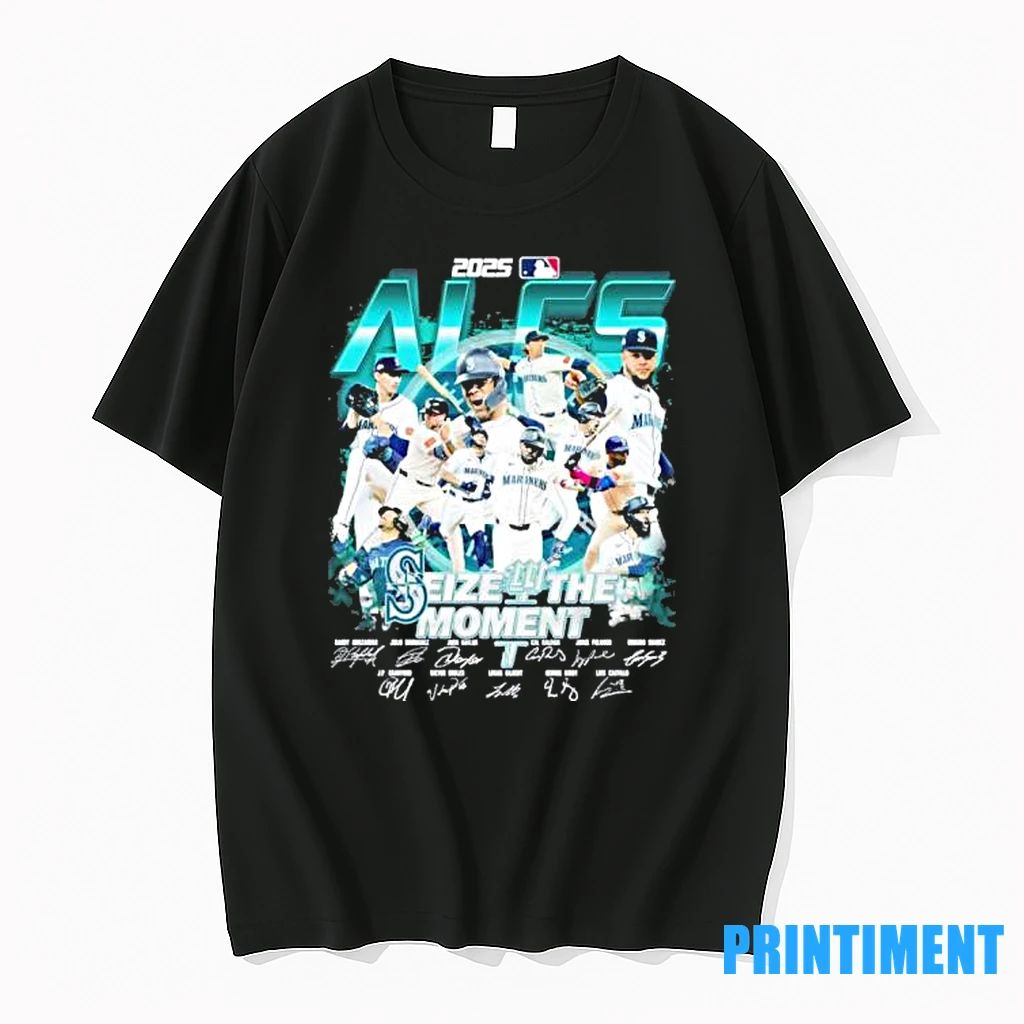 Seattle Mariners 2025 Alcs Seize The Moment Signatures Tshirts Sweater