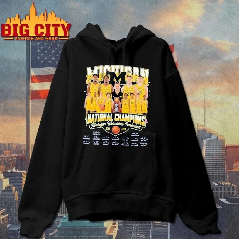 Michigan Wolverines 2026 NCAA Basketball National Champions Signature Shirt