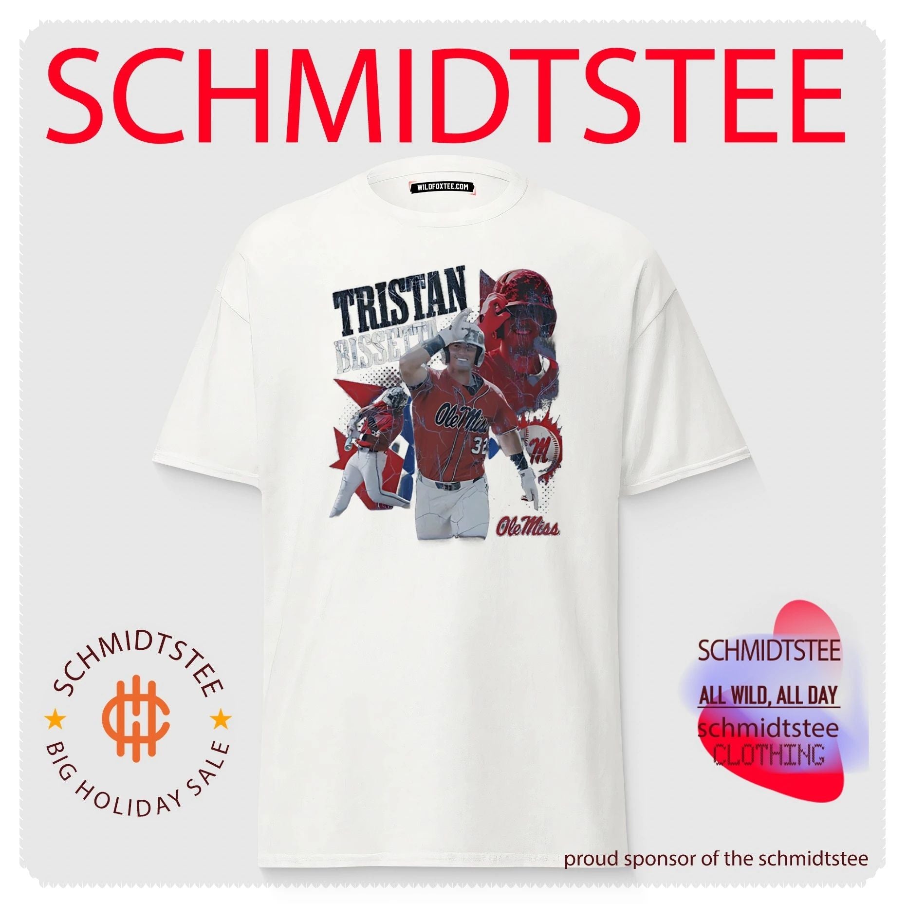 Tristan Bissetta Ole Miss Rebels Baseball shirt