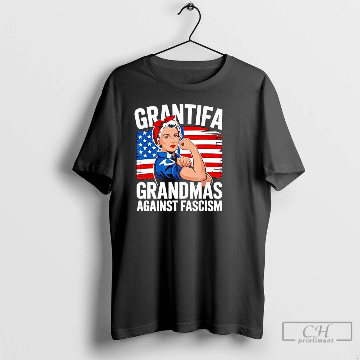 Classic Grantifa Grandmas Against Fascism Flag Resist No Kings T Shirts