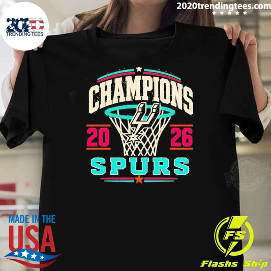 San Antonio Spurs Retro Sports Champions Nba 2026 Shirt