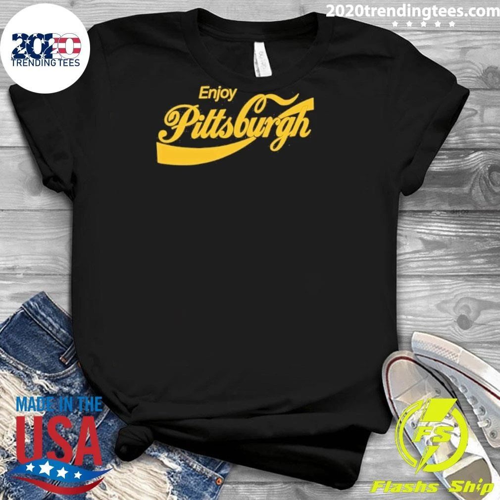 Enjoy Pittsburgh Coca-cola Parody Logo Shirt