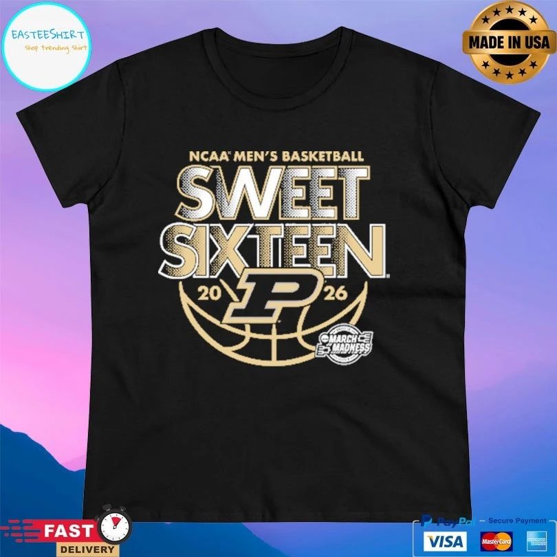 Purdue Boilermakers Ncaa Men’s Basketball Sweet Sixteen 2026 March Madness T-shirts