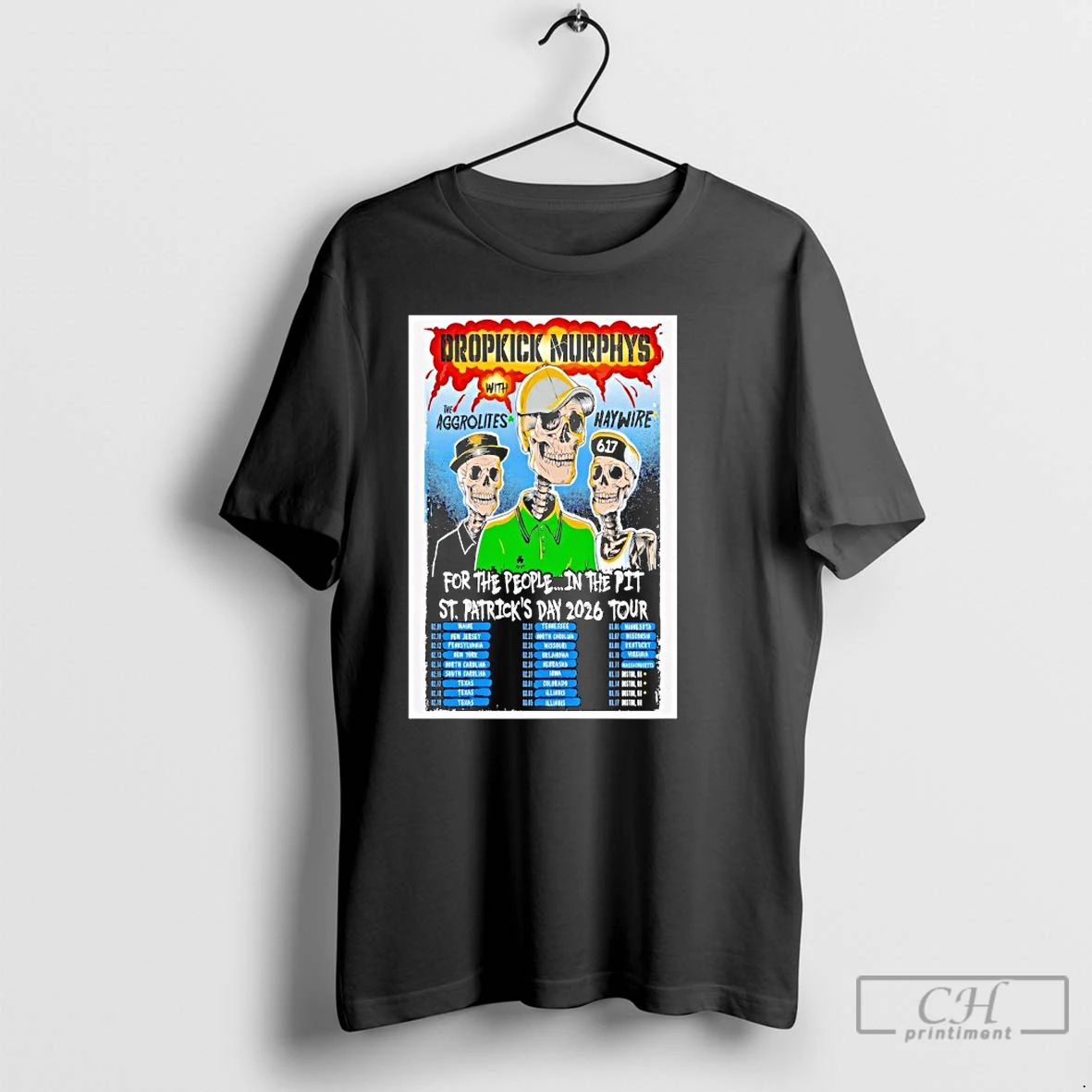 Classic Dropkick Murphys St Patricks Day Tour 2026 T Shirts