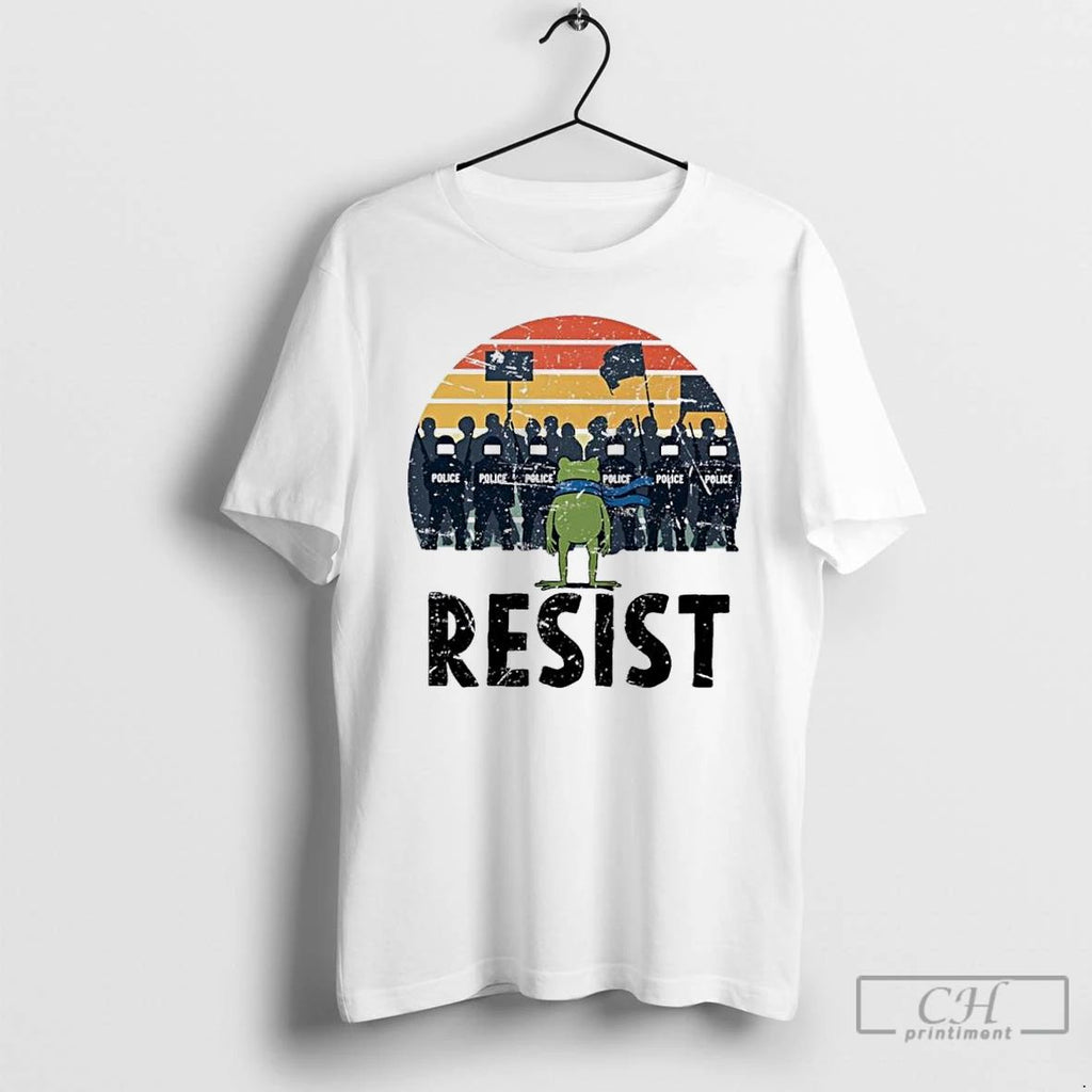 Classic Portland Frog Protester Resist Viral T Shirts