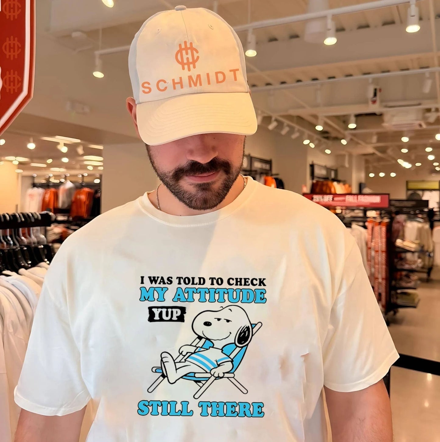 I was told to check my attitude yup still there Snoopy shirt