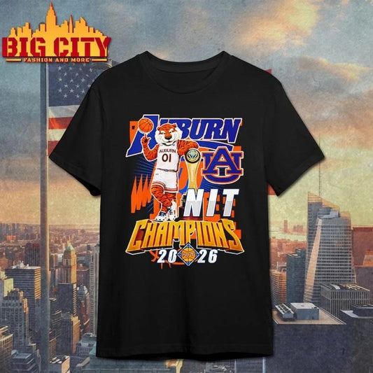 l Auburn Tigers 2026 NIT Champions Mascot Trophy Shirt