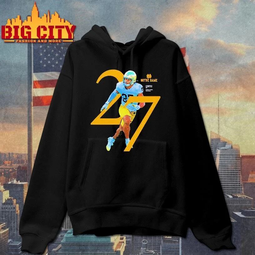 Kyngstonn Viliamu-Asa 27 Notre Dame Fighting Irish football player shirt