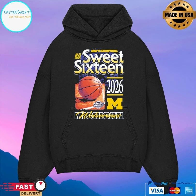 Michigan Wolverines Men’s Basketball Ncaa Sweet Sixteen 2026 March Madness T-shirt