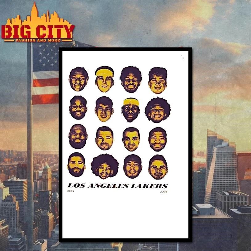 Face All Team Los Angeles Lakers Basketball Nba Graphic Vintage Shirts