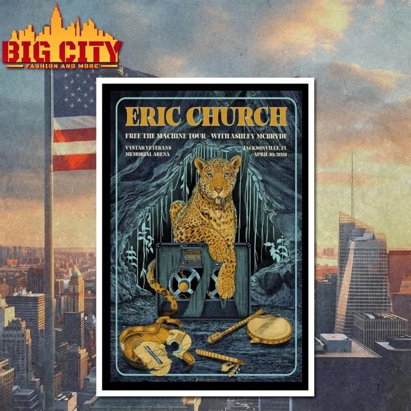 Eric Church Jacksonville, FL Apr 10 2026 Poster Shirt