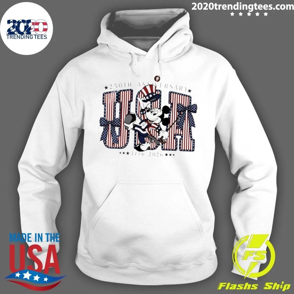Retro Mickey America 250th Anniversary 1776–2026 Patriotic Shirt