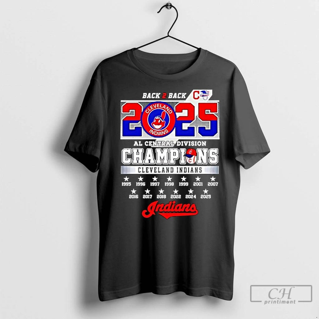 Classic Cleveland Indians Back 2 Back Al Central Division Champions 2025