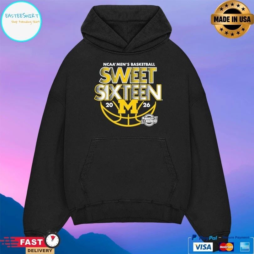 Michigan Wolverines NCAA Men’s Basketball Sweet Sixteen March Madness 2026 T-shirts